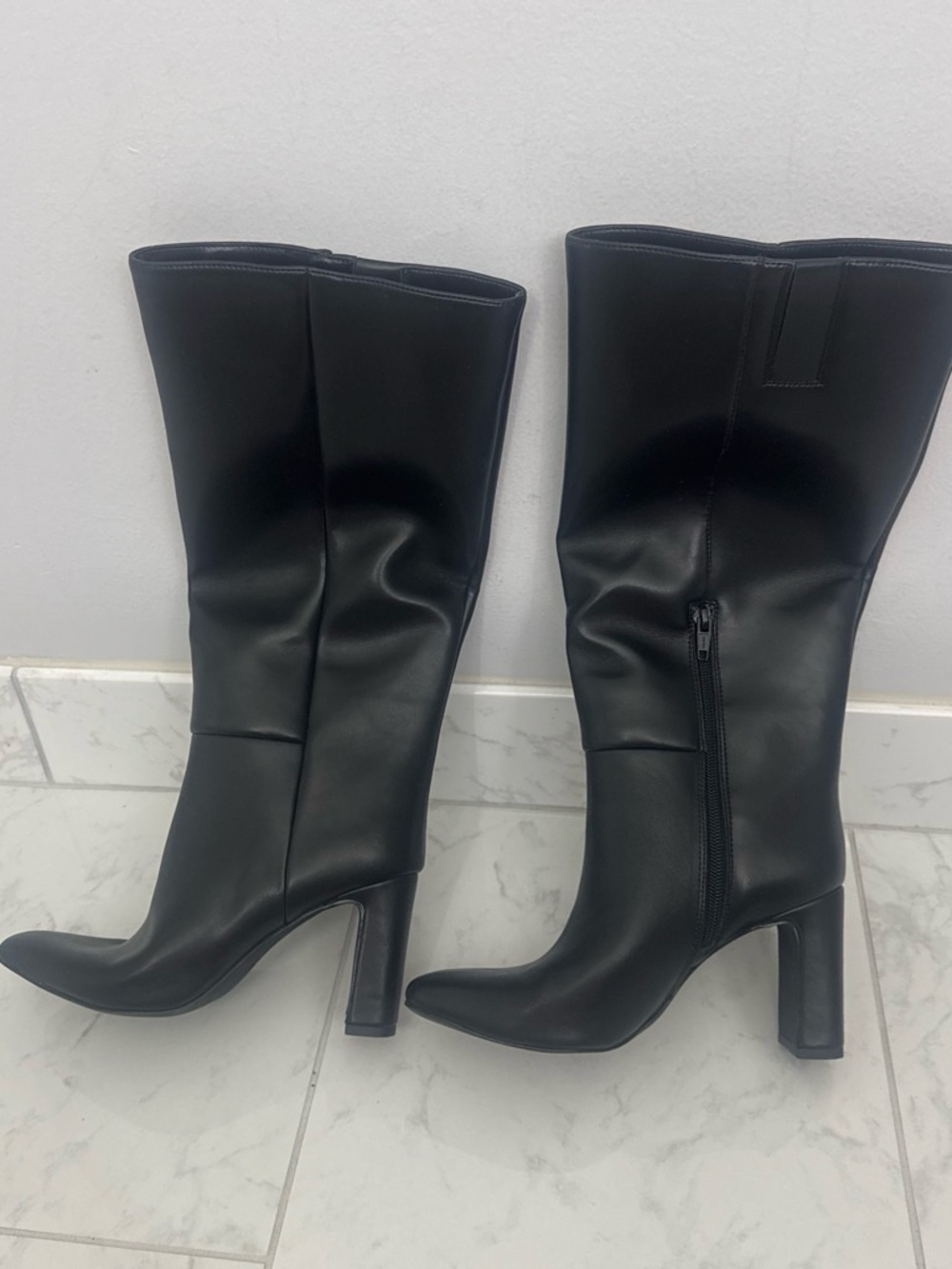 Target Black Mid-Calf Block Heel Boots